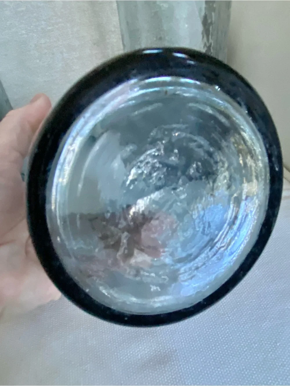 Set of 4 Handblown Smoky Gray Hammered Glass Tumbler Glasses Pottery Barn ?